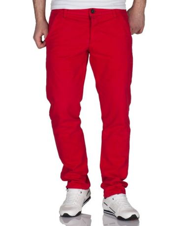 Jack&Jones Czerwone Chinosy Męskie Slim Fit
