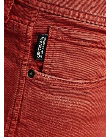 Jack&Jones Czerwone Męskie Jeansy Slim Fit