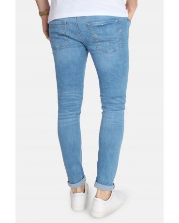 Jack&Jones Dopasowane Błętkitne Jeansy Rurki Skinny Fit