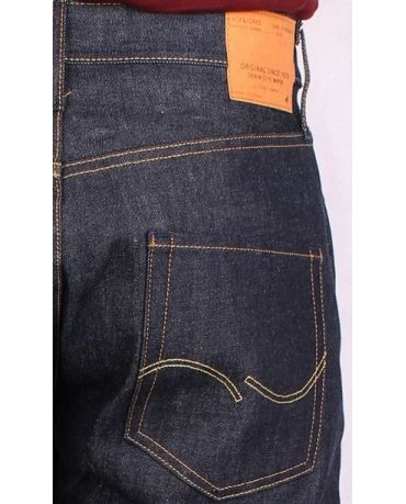 Jack&Jones Granatowe Jeansy Klasyczne Raw Denim
