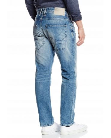 Jack&Jones Niebieskie Jeansy Luźne Anti Fit Męskie