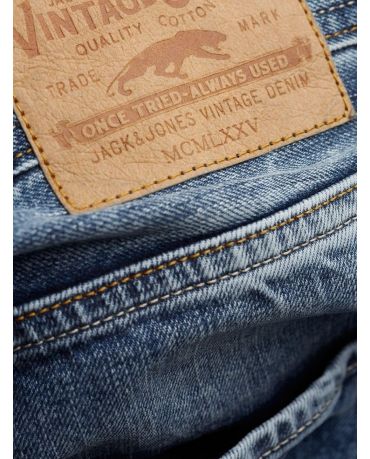 Jack&Jones Niebieskie Jeansy Przetarcia Łaty Slim Fit