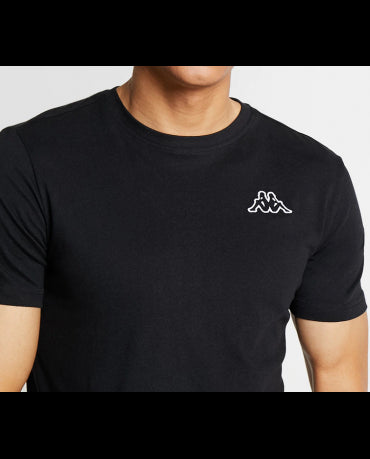 KAPPA Czarna Koszulka O-neck Klasyczna