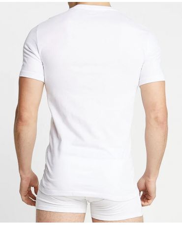 LACOSTE Biała Koszulka O-neck Slim Fit Klasyk