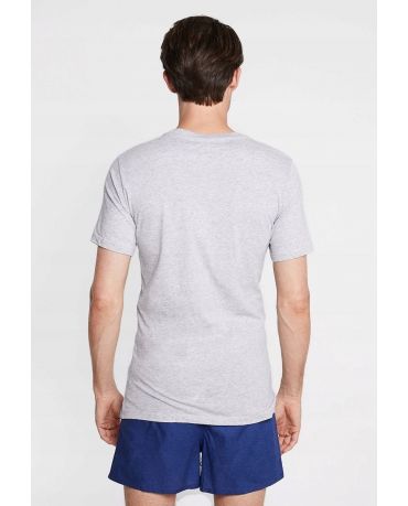 LACOSTE Szara Koszulka O-neck Slim Fit Klasyk