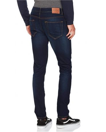 Only & Sons Męskie Granatowe Jeansy Slimowane Lekko Wycierane