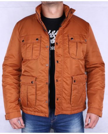 ONLY & SONS OCIEPLANA POMARAŃCZOWA KURTKA L