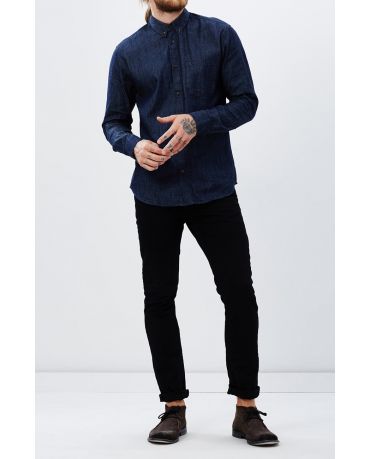 Only&Sons Czarne Klasyczne Jeansy Męskie Grubsze