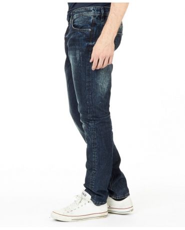 Only&Sons Granatowe Jeansy Męskie Vintage Zwężane