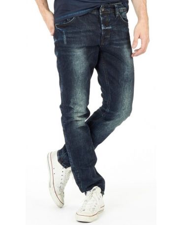 Only&Sons Granatowe Jeansy Męskie Vintage Zwężane