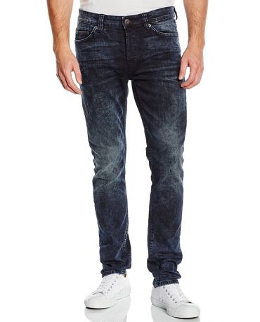 Only&Sons Granatowe Jeansy Slim Fit Przetarcia