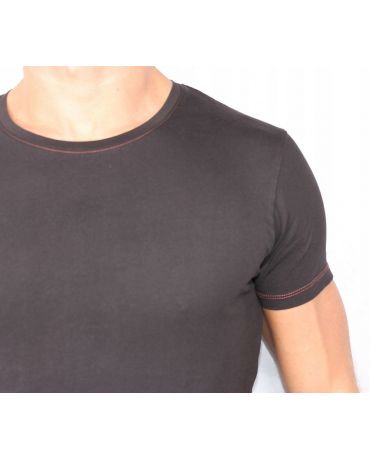 PIMA BAWEŁNA t-shirt Selected Homme BLACK NOWY