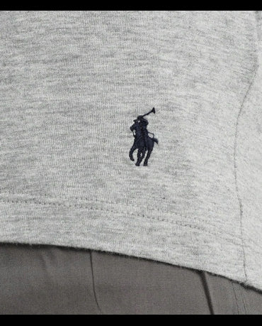 POLO RALPH LAUREN Szara Koszulka O-neck Klasyczna