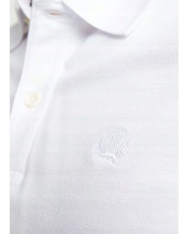 PRODUKT by JACK&JONES BIAŁA KLASYCZNA POLÓWKA GŁADKA