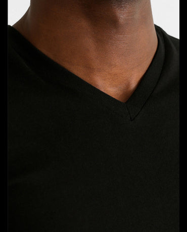 POLO RALPH LAUREN Czarna Koszulka V-neck Klasyczna