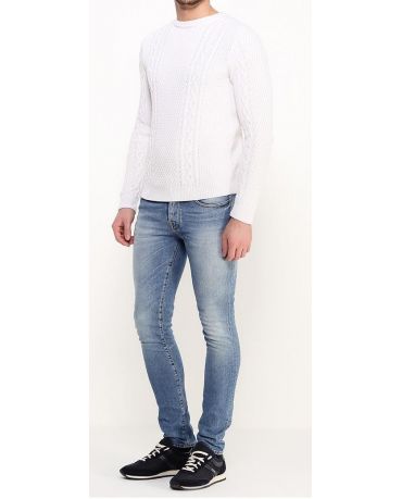 Selected Homme Błękitne Jeansy Rurki Skinny Fit