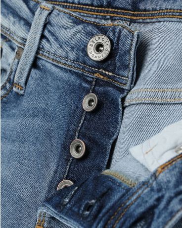 Selected Homme Błękitne Jeansy Rurki Skinny Fit