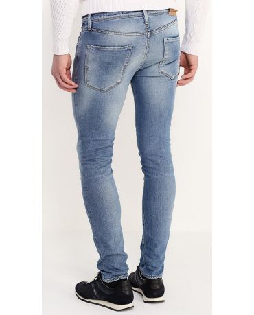 Selected Homme Błękitne Jeansy Rurki Skinny Fit