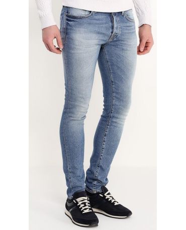 Selected Homme Błękitne Jeansy Rurki Skinny Fit