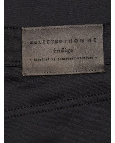 Selected Homme Czarne Błyszczące rurki Męskie Skinny Fit