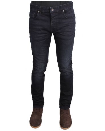 Selected Homme Czarne Jeansy Rurki Męskie Skinny Fit Przejaśnienia