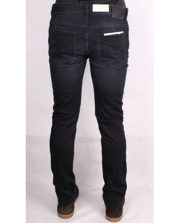 Selected Homme Czarne Jeansy Rurki Męskie Skinny Fit Przejaśnienia
