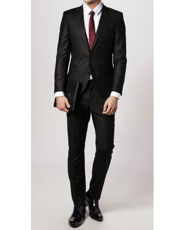 SELECTED HOMME CZARNE SPODNIE GARNITUROWE