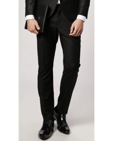 SELECTED HOMME CZARNE SPODNIE GARNITUROWE