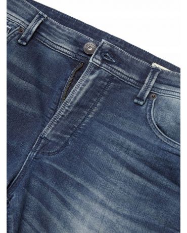 Selected Homme Granatowe Elastyczne Jeansy wygodne Slim Fit
