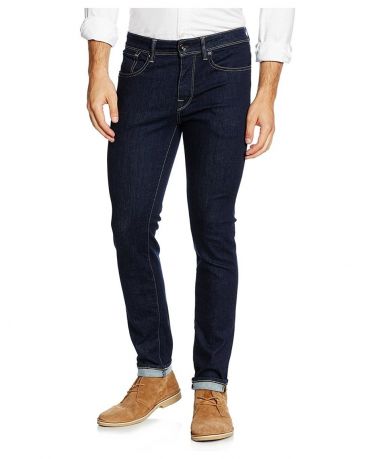 Selected Homme Granatowe Jeansy Rurki Męskie Skinny Fit