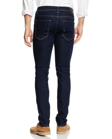 Selected Homme Granatowe Jeansy Rurki Męskie Skinny Fit