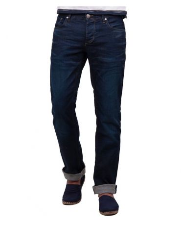Selected Homme Granatowe Męskie Jeansy Regular