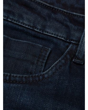 Selected Homme Granatowe Rurki Jeansy Przejaśnienia