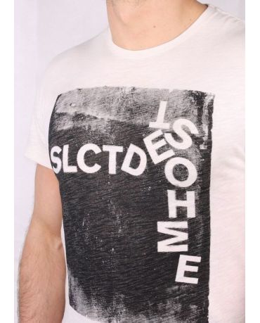 SELECTED HOMME KREMOWA KOSZULKA L/XL