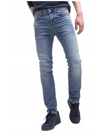 Selected Homme Niebieskie Elastyczne Jeansy Wygodne Slim Fit