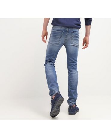 Selected Homme Niebieskie Elastyczne Jeansy Wygodne Slim Fit