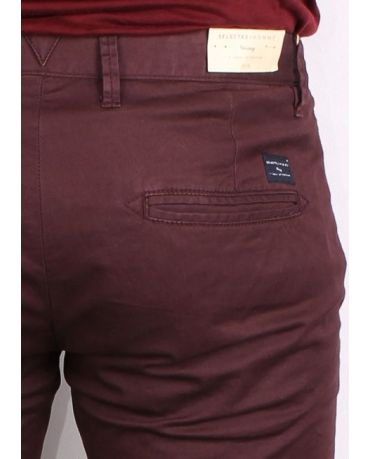Selected Homme Śliwkowe Chinosy Slim Męskie
