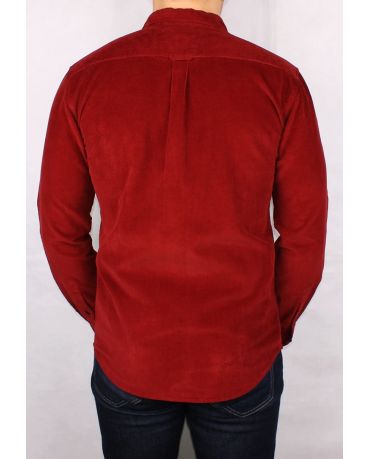 SELECTED HOMME SZTRUKSOWA KOSZULA BORDOWA L