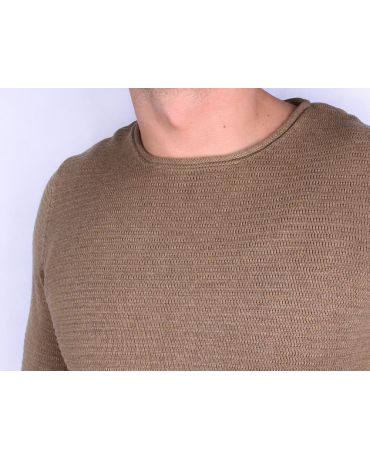SELECTED HOMME BRĄZOWY SWETER MĘSKI M/L