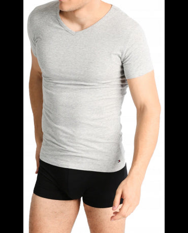 Tommy Hilfiger Szara Koszulka V-neck