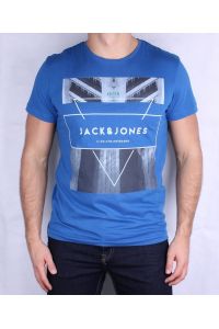 JACK & JONES KOSZULKA NIEBIESKA YOU TEE 