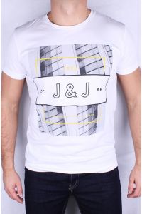 JACK & JONES KOSZULKA BIAŁA YOU TEE 