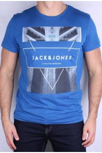 JACK & JONES KOSZULKA NIEBIESKA YOU TEE 