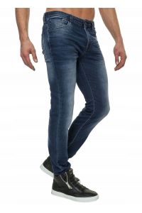 Selected Homme Granatowe Elastyczne Jeansy wygodne Slim Fit