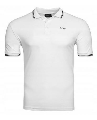 Armani Białe Klasyczne Polo Męskie
