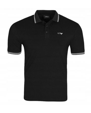 Armani Czarne Klasyczne Polo Męskie