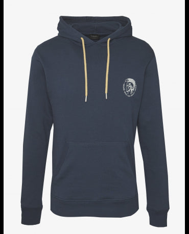 DIESEL Granatowa Bluza Z Kapturem _ Logo