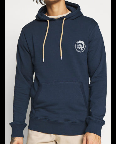 DIESEL Granatowa Bluza Z Kapturem _ Logo