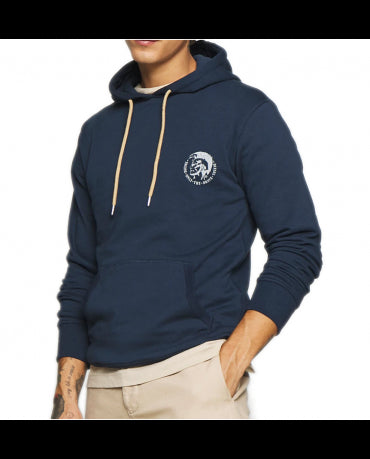 DIESEL Granatowa Bluza Z Kapturem _ Logo