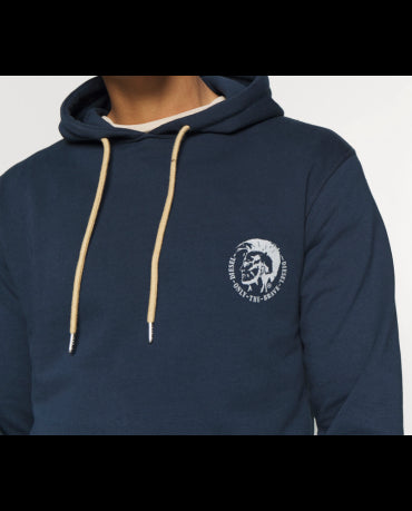 DIESEL Granatowa Bluza Z Kapturem _ Logo